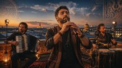 Концерт на крыше. Дудук, аккордеон и барабаны